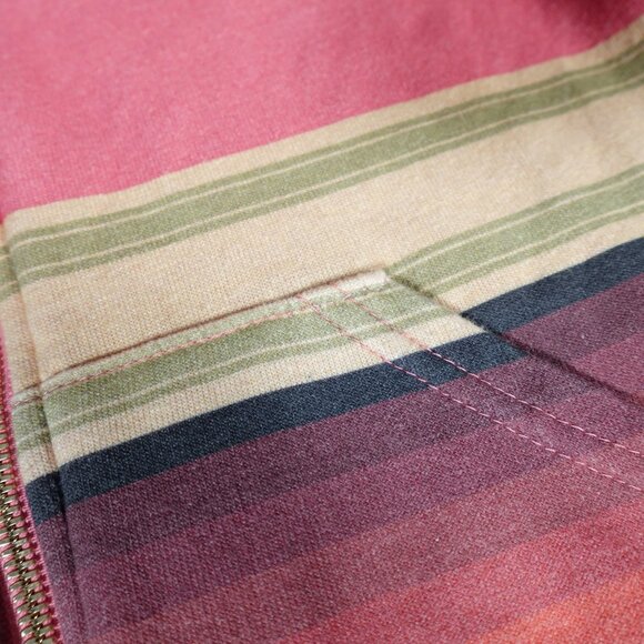 Aviator Nation Serape Bolt Striped Hoodie Womens XS Made In USA Faded Multicolor - Picture 4 of 12